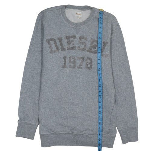 Mens UK Size S Diesel Grey Pullover Sweatshirt