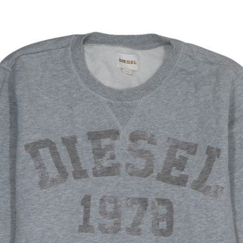 Mens UK Size S Diesel Grey Pullover Sweatshirt