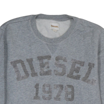 Mens UK Size S Diesel Grey Pullover Sweatshirt