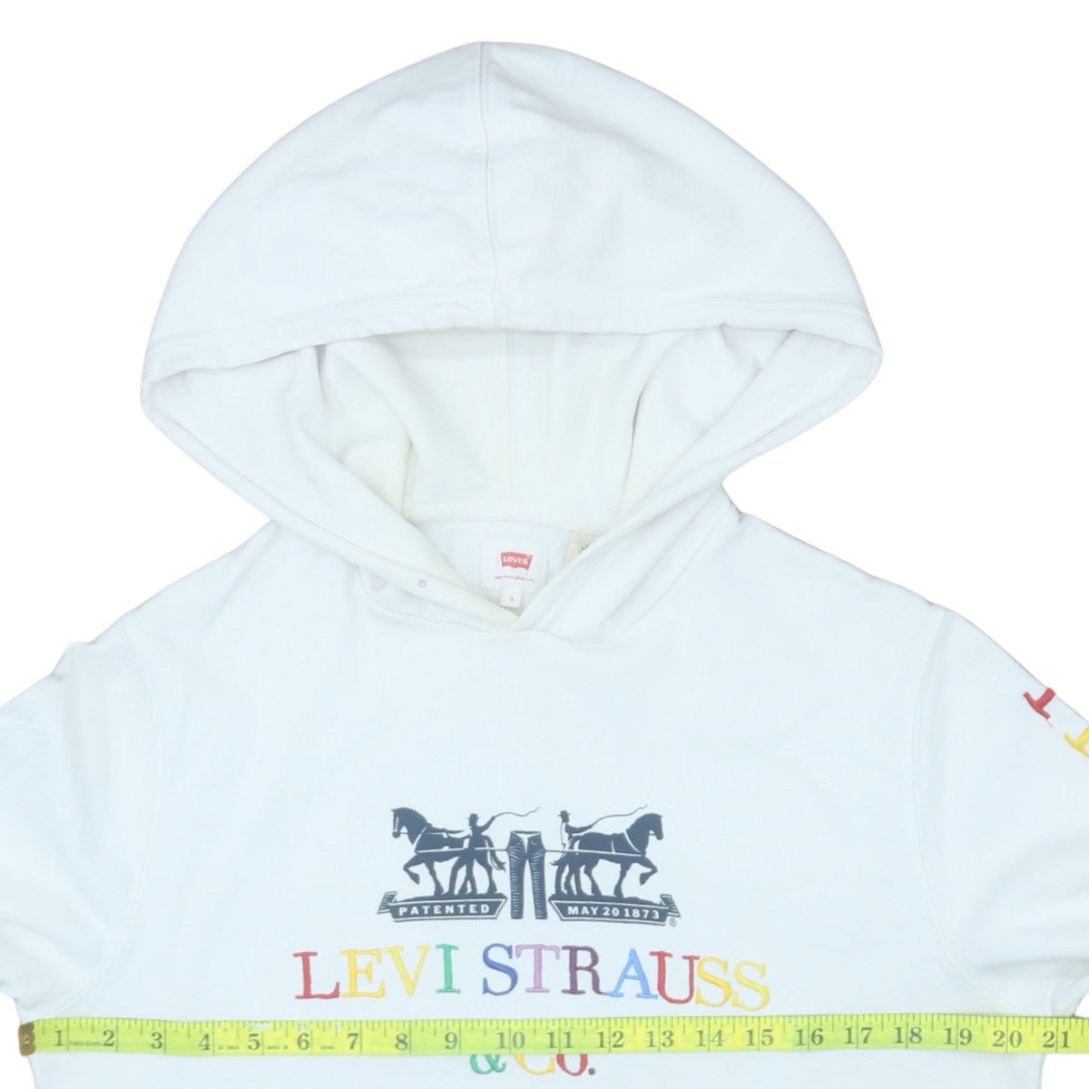 Womens UK Size S Levi's White Pullover Hoodie