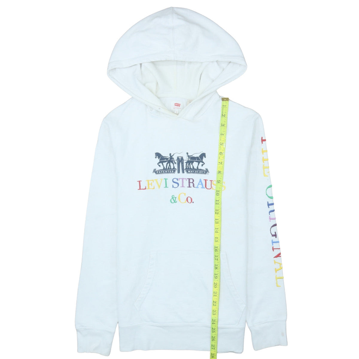 Womens UK Size S Levi's White Pullover Hoodie