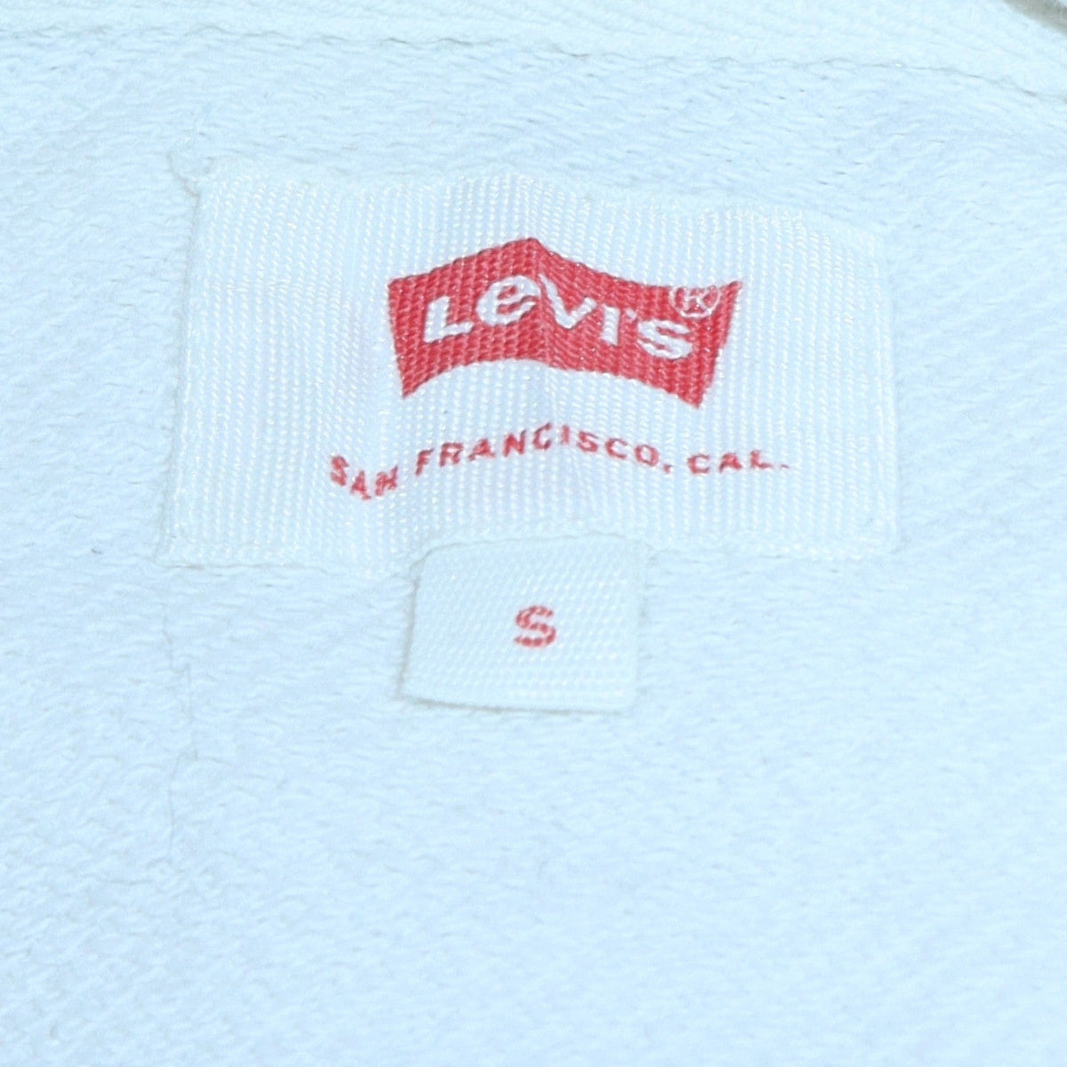 Womens UK Size S Levi's White Pullover Hoodie