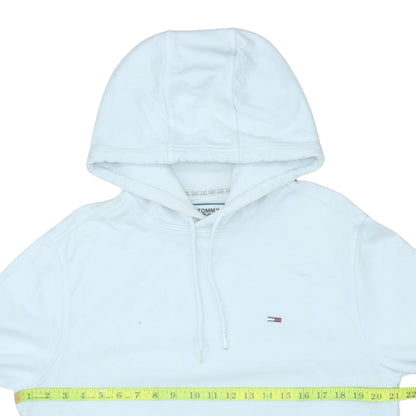Mens UK Size L Tommy Jeans White Pullover Hoodie