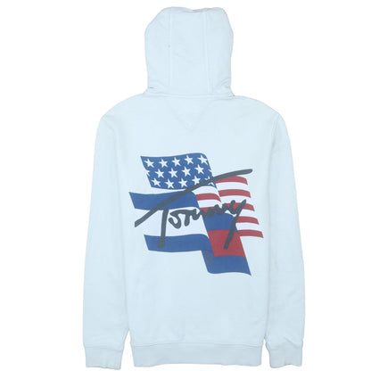 Mens UK Size L Tommy Jeans White Pullover Hoodie