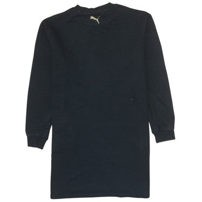Puma Women’s Black Long Sleeve T-Shirt Dress M Sports Logo Casual