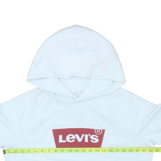 Womens UK Size M Levi's White Pullover Hoodie