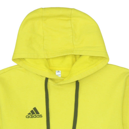 Mens UK Size L adidas Yellow Pullover Hoodie