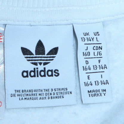 Adidas Boys White Camo Logo Crew Neck Pullover Sweatshirt 13-14 Years