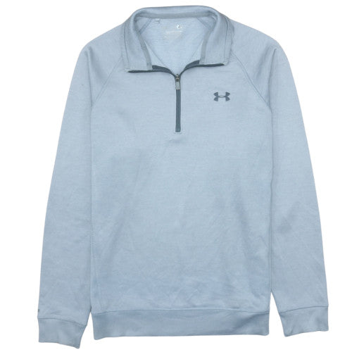Mens UK Size M Under armour Blue 1/4 Zip Sweatshirt