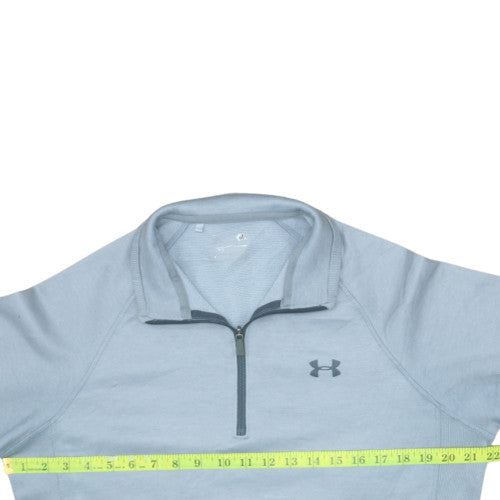 Mens UK Size M Under armour Blue 1/4 Zip Sweatshirt