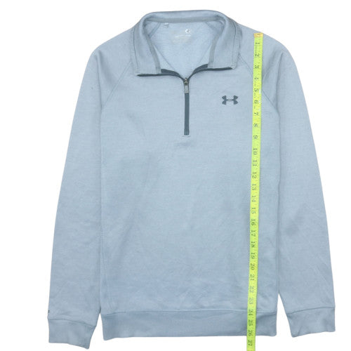Mens UK Size M Under armour Blue 1/4 Zip Sweatshirt