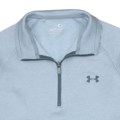 Mens UK Size M Under armour Blue 1/4 Zip Sweatshirt