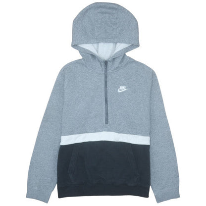 Nike Boys Grey & Black Colourblock Half Zip Hoodie XL 158-170cm