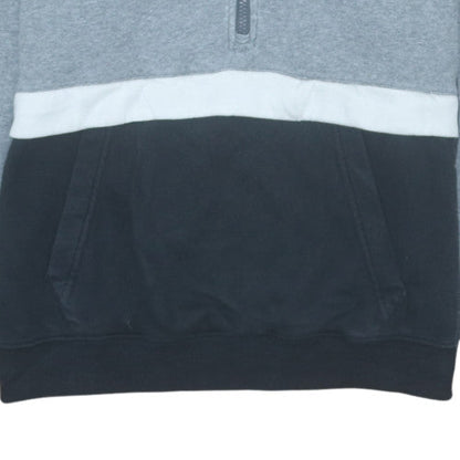 Nike Boys Grey & Black Colourblock Half Zip Hoodie XL 158-170cm