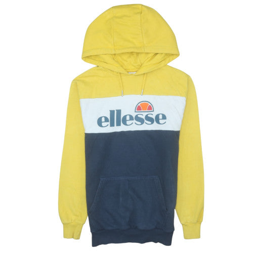 Mens UK Size XS ellesse Yellow Pullover Hoodie