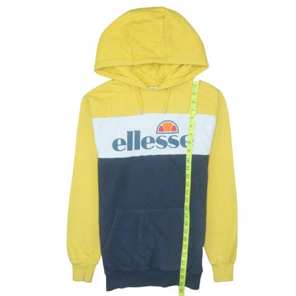 Mens UK Size XS ellesse Yellow Pullover Hoodie