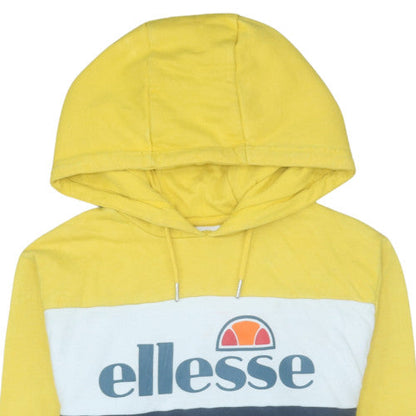 Mens UK Size XS ellesse Yellow Pullover Hoodie