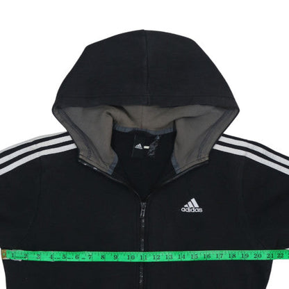 Mens UK Size S adidas Black Full Zip Hoodie