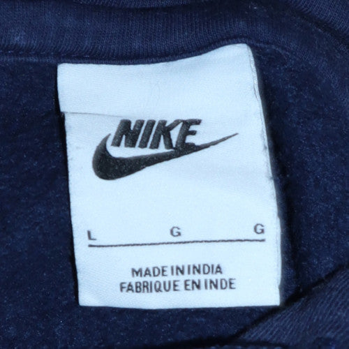 Mens UK Size L Nike Blue Pullover Hoodie