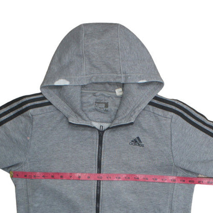 Mens UK Size M adidas Grey Full Zip Hoodie