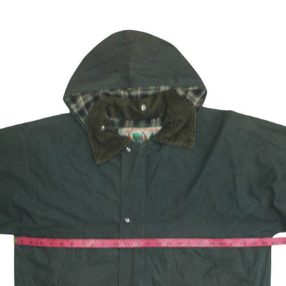 Country & Leisure Wear Mens Green XL Waxed Hooded Coat