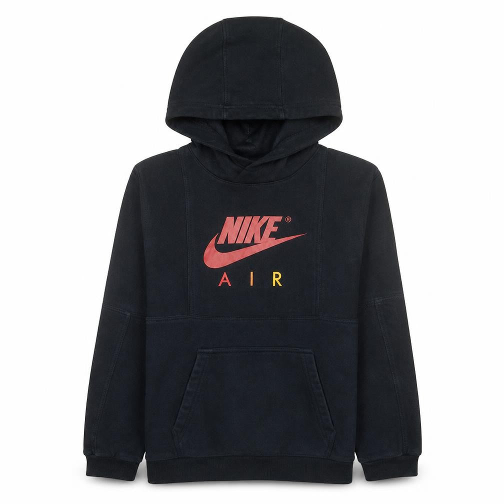 Front view of Nike boys’ black pullover hoodie xl fleece hooded sweatshirt