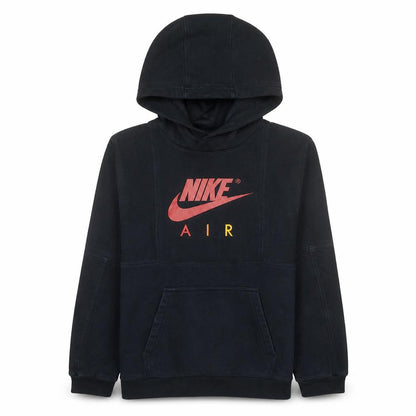 Front view of Nike boys’ black pullover hoodie xl fleece hooded sweatshirt