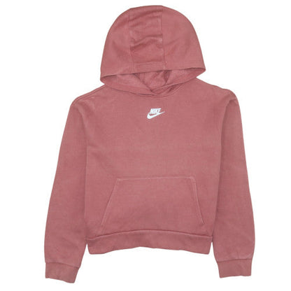 Nike Girls Pink Pullover Fleece Hoodie L Hooded Sweatshirt