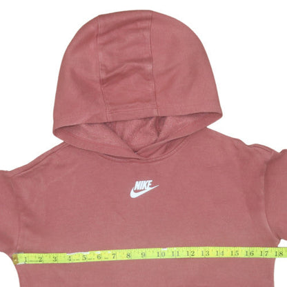 Nike Girls Pink Pullover Fleece Hoodie L Hooded Sweatshirt