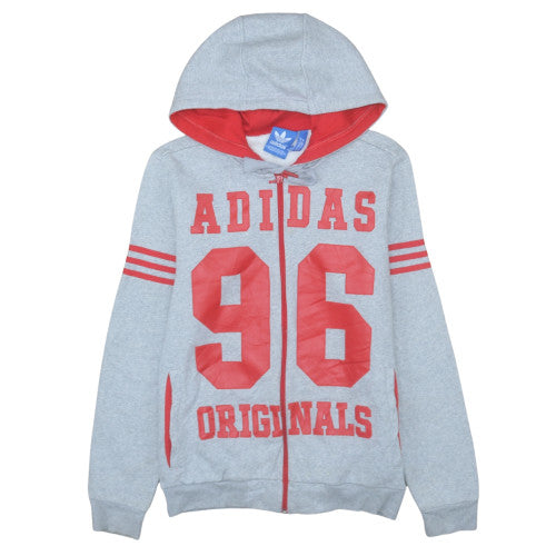 Mens UK Size S adidas Grey Full Zip Hoodie