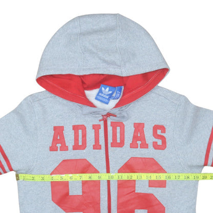 Mens UK Size S adidas Grey Full Zip Hoodie