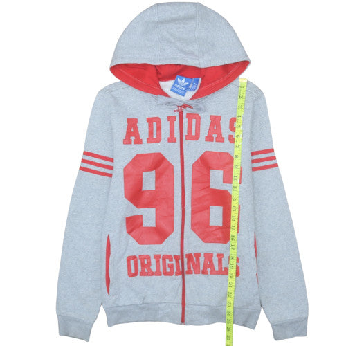 Mens UK Size S adidas Grey Full Zip Hoodie