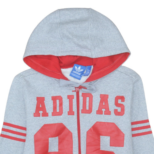 Mens UK Size S adidas Grey Full Zip Hoodie