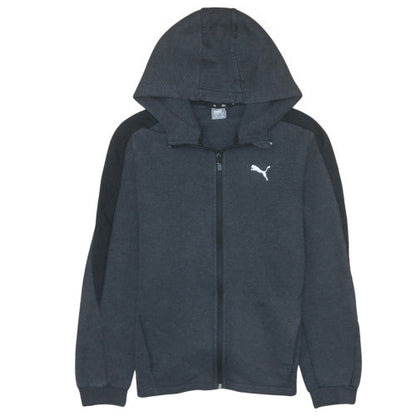 Puma Boys Black Full Zip Fleece Hoodie Size 14 Years