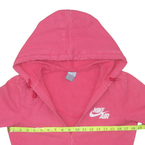 Womens UK Size M Nike Pink Full Zip Hoodie