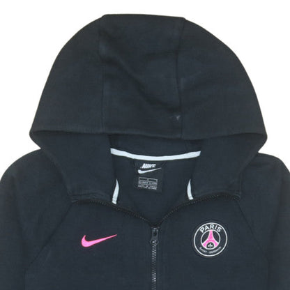 Nike Boys Black Full Zip Hoodie 12-13 Years PSG Football Fleece