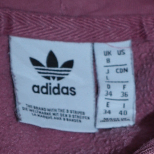 Womens UK Size 8 adidas Pink Pullover Hoodie