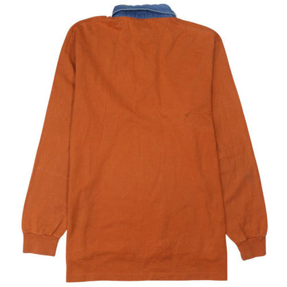 Mens UK Size XL LUOMO SPORT Brown Henley Sweatshirt