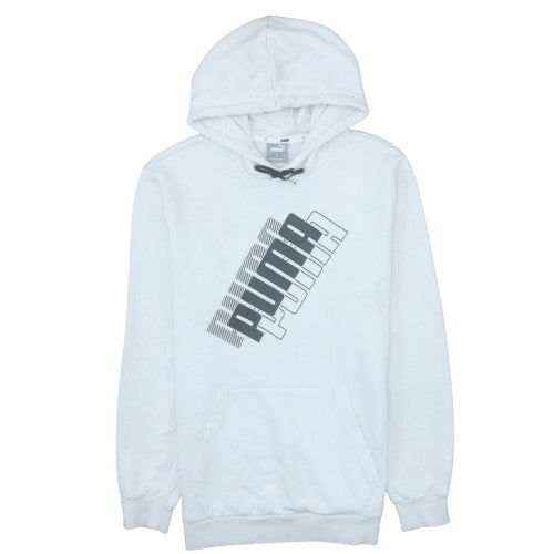 Mens UK Size M PUMA White Pullover Hoodie
