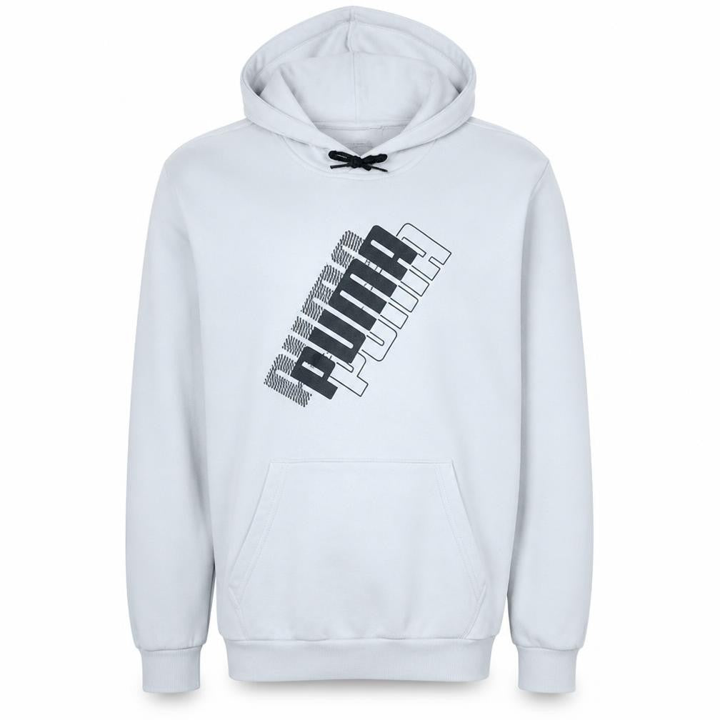 Mens UK Size M PUMA White Pullover Hoodie