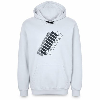 Mens UK Size M PUMA White Pullover Hoodie