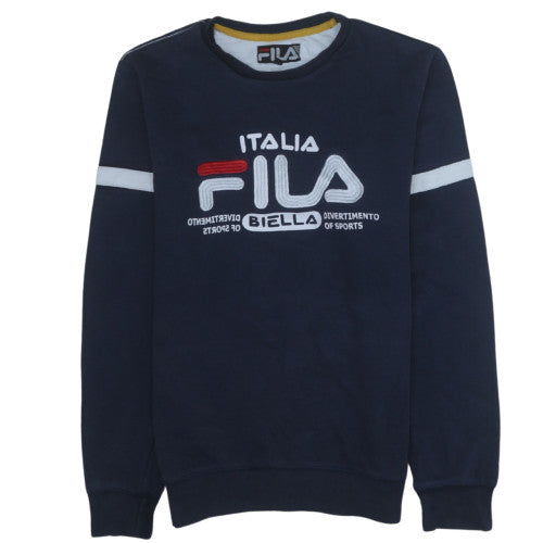 Mens UK Size M FILA Blue Pullover Sweatshirt