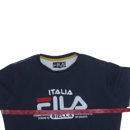 Mens UK Size M FILA Blue Pullover Sweatshirt