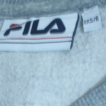 Womens UK Size 2XS FILA Grey Pullover Sweatshirt