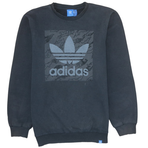 Mens UK Size M adidas Black Pullover Sweatshirt