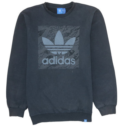 Mens UK Size M adidas Black Pullover Sweatshirt