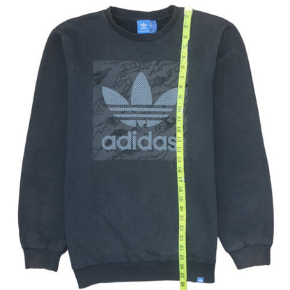 Mens UK Size M adidas Black Pullover Sweatshirt