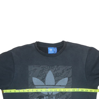 Mens UK Size M adidas Black Pullover Sweatshirt