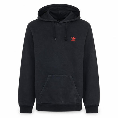 Front view of Adidas Men's Black Pullover Hoodie M Sports Fleece Primegreen