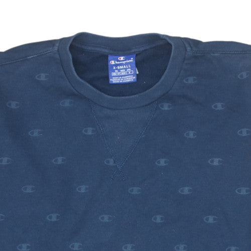 Mens UK Size XS Champion Blue Pullover Sweatshirt